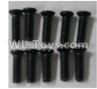 Wltoys 10402 10402.0881 Cross countersunk head screw(10pcs)-2.5X9KM-D4.0,Wltoys 10402 RC Car Parts,High speed 1:10 Scale 4wd,10402 Electric Power On Road Drift Racing Truck Car Parts