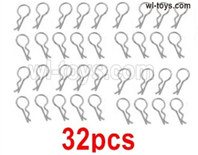 Wltoys 104019 Parts 32pcs RC Body Clips R-Clips for the Body shell Cover. K939-49.It Includes 32pcs.Wltoys 104019 1/10 Parts, Wltoys 104019 RC Car Accessories.