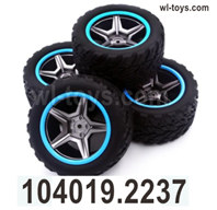 Wltoys 104019 Parts 104019.2237 Tires,Wheels unit.4pcs.It includes the Wheel hubs and Tire lether.Wltoys 104019 1/10 Parts, Wltoys 104019 RC Car Accessories.