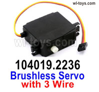 Wltoys 104019 Parts 104019.2236 6kg Servo unit with 3-Wire and Black color Dupont 3P plug.Wltoys 104019 1/10 Parts, Wltoys 104019 RC Car Accessories.