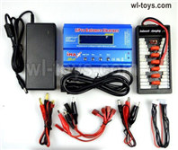 Wltoys 104019 Upgrade Parts Charger unit,Can charger 2s or 3s 6x battery at the same time.It includes the Power,B6 Charger,1-To-6 Parallel charging Board.Wltoys 104019 1/10 Parts, Wltoys 104019 RC Car Accessories.