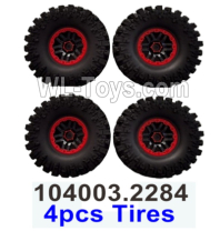 Wltoys 104020 Parts 4pcs Tires,104003.2284 Wheel Tires.Total 4 Set.WLtoys 1/10 RC Car Crawler Accessories.