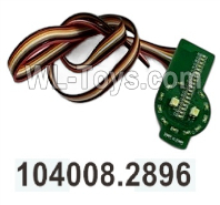 Wltoys 104020 Parts 104008.2896 Front Right Headlight Panel Group.WLtoys 1/10 RC Car Crawler Accessories.
