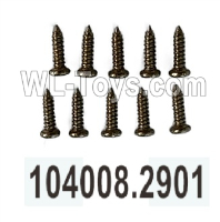 Wltoys 104020 Parts 104008.2901 Phillips Round Head Screws 1.4X5PA D2.3 Group.WLtoys 1/10 RC Car Crawler Accessories.