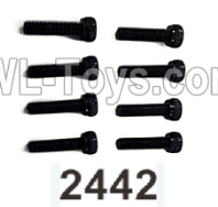 Wltoys 104020 Parts 104003.2442 Hex Socket Cap Screws 2.5X10HM D4.5 Group.WLtoys 1/10 RC Car Crawler Accessories.