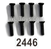 Wltoys 104020 Parts 104003.2446 Countersunk Hexagon Socket Machine Screws 2.5X10KM D4.5 Group.WLtoys 1/10 RC Car Crawler Accessories.