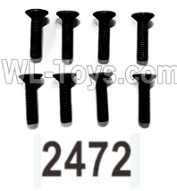 Wltoys 104020 Parts 104003.2742 Countersunk Hexagon Socket Machine Screws 3X14KM Group.WLtoys 1/10 RC Car Crawler Accessories.