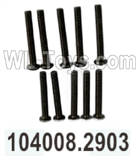 Wltoys 104020 Parts 104008.2903 Pan Head Hexagon Socket Screws 3X20TM D5.5 Group.WLtoys 1/10 RC Car Crawler Accessories.