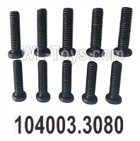 Wltoys 104020 Parts 104003.3080 Phillips Round Head Machine Screws 3X15PM D5 Group.WLtoys 1/10 RC Car Crawler Accessories.