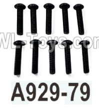 Wltoys 104020 Parts A929-79 Pan Head Hexagon Socket Screws 3X14TM D5.5 Group -Deepened Custom Version.WLtoys 1/10 RC Car Crawler Accessories.