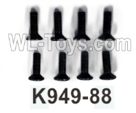 Wltoys 104020 Parts K949-88 Flat Head Hexagon Socket Screws M3X10 Group.WLtoys 1/10 RC Car Crawler Accessories.