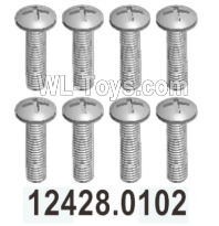 Wltoys 104020 Parts 12428.0102 Phillips Pan Head Screws 2.5X10 PM Group.WLtoys 1/10 RC Car Crawler Accessories.