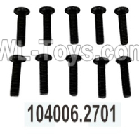Wltoys 104020 Parts 104006.2701 Pan Head Hexagon Socket Machine Screws 2.5X8Tm D5.5 Group.WLtoys 1/10 RC Car Crawler Accessories.
