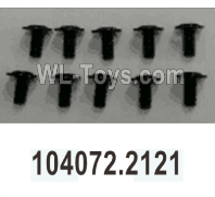 Wltoys 104020 Parts 104072.2121 Round Head Machine Screws with Washer 2.5X6PWM6.WLtoys 1/10 RC Car Crawler Accessories.