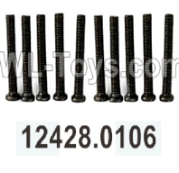 Wltoys 104020 Parts 12428.0106 Phillips Pan Head Screws 2.5X20 PM Group.WLtoys 1/10 RC Car Crawler Accessories.