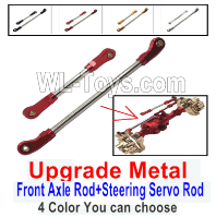 Wltoys 104020 Upgrade Metal Parts Front Axle Rod-Metal Steering Servo Rod.Total 2pcs. 4 Color you can choose.WLtoys 1/10 RC Car Crawler Accessories.