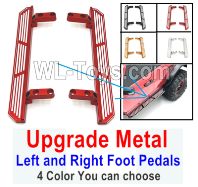 Wltoys 104020 Upgrade Metal Parts Left and Right Foot Pedals.Total 2pcs.4 Color you can choose.WLtoys 1/10 RC Car Crawler Accessories.