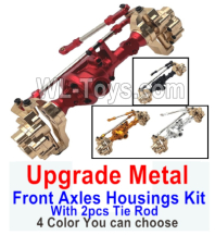Wltoys 104020 Upgrade Metal Parts Front Axles Housings Kit wirh Tie Rod.4 Color you can choose.WLtoys 1/10 RC Car Crawler Accessories.
