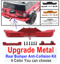 Wltoys 104020 Upgrade Metal Parts Rear Bumper Anti-Collision Kit.4 Color you can choose.WLtoys 1/10 RC Car Crawler Accessories.