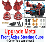 Wltoys 104020 Upgrade Metal Parts Front Axles Steering Cups.4 Color you can choose.WLtoys 1/10 RC Car Crawler Accessories.