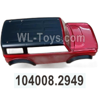 Wltoys 104020 Parts 104008.2949 Metal Red Car Shell Group -LWQ Custom Version.WLtoys 1/10 RC Car Crawler Accessories.