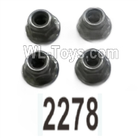 Wltoys 104020 Parts 104019.2278 M4 Flange Lock Nut -With Teeth.WLtoys 1/10 RC Car Crawler Accessories.