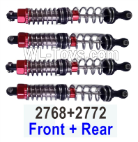 Wltoys 104020 Parts Front and Rear Large Shock Absorber Group-2768 2772.Total 4 Set.WLtoys 1/10 RC Car Crawler Accessories.