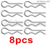 Wltoys 104072 Parts R-Clips Pin,R-Shape Fixed Pin for the Body shell cover(8pcs).K939-49.Wltoys 104072 1/10 Parts, Wltoys 104072 RC Car Accessories.