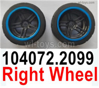 Wltoys 104072 Force Parts Right Wheel Tires.104072.2099.Total 2 Set.Wltoys 104072 1/10 Parts, Wltoys 104072 RC Car Accessories.