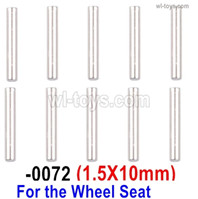 Wltoys 104072 Parts Positioning pin,Axis Pin For the Wheel Seat.12428-0072.The size is 1.5X10mm.Total 10pcs.Wltoys 104072 1/10 Parts, Wltoys 104072 RC Car Accessories.