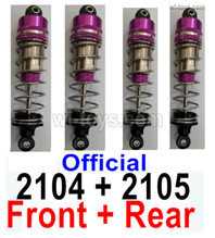 Wltoys 104072 Parts Front and Rear Shock Absorber,Official Damper.104072.2104 + 2105..Wltoys 104072 1/10 Parts, Wltoys 104072 RC Car Accessories.