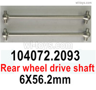 Wltoys 104072 Parts Rear wheel drive shaft.104072.2093.Total 2pcs.Wltoys 104072 1/10 Parts, Wltoys 104072 RC Car Accessories.