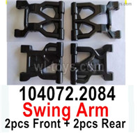 Wltoys 104072 Parts 104072.2084 Front Front Swing Arm and Rear Front Swing Arm.Total 4pcs.Wltoys 104072 1/10 Parts, Wltoys 104072 RC Car Accessories.