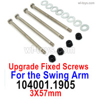 Wltoys 104072 Parts Upgrtade Fixed screws unit for the Swing Arm.104001.1905.The size is 3x57mm.Wltoys 104072 1/10 Parts, Wltoys 104072 RC Car Accessories.