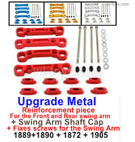 Wltoys 104072 Upgrade Parts Metal Fixed unit for the Front and Rear Swing Arm.104071.1889+1890+1872+1905.Total 4 color you can choose.Wltoys 104072 1/10 Parts, Wltoys 104072 RC Car Accessories.