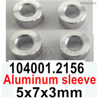 Wltoys 104072 Parts Aluminum sleeve.104001.1911.Total 4pcs.The size is 3x6x3mm.Wltoys 104072 1/10 Parts, Wltoys 104072 RC Car Accessories.