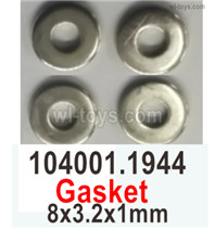 Wltoys 104072 Parts Gasket.The size is 8x3.2x1mm.104001.1944.Total 4pcs.Wltoys 104072 1/10 Parts, Wltoys 104072 RC Car Accessories.