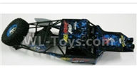 Wltoys 10428-2 Parts-130-09 10428-2.0754 Whole Car shell unit(Include Car shell,All Rollcage),Wltoys 10428-2 Rc Car Parts,High speed 1:10 Scale 4wd,10428-B2 Electric Power On Road Drift Racing Truck Car Parts