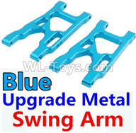 Wltoys 10428-2 Parts-09-03 K949-09 Upgrade Metal Swing Arm-Blue-2pcs,Wltoys 10428-2 Rc Car Parts,High speed 1:10 Scale 4wd,10428-B2 Electric Power On Road Drift Racing Truck Car Parts