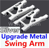 Wltoys 10428-2 Parts-09-05 K949-09 Upgrade Metal Swing Arm-Silver-2pcs,Wltoys 10428-2 Rc Car Parts,High speed 1:10 Scale 4wd,10428-B2 Electric Power On Road Drift Racing Truck Car Parts