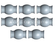 Wltoys 10428-2 Parts-113-04 10428-2.0366 6.0x7.9mm-ball head screw set(8pcs),Wltoys 10428-2 Rc Car Parts,High speed 1:10 Scale 4wd,10428-B2 Electric Power On Road Drift Racing Truck Car Parts