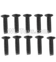 Wltoys 10428-2 Parts-114-01 A929-60 Countersunk head inner hexagon Screws-M3X16-Black zinc plated(10PCS),Wltoys 10428-2 Rc Car Parts,High speed 1:10 Scale 4wd,10428-B2 Electric Power On Road Drift Racing Truck Car Parts