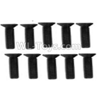 Wltoys 10428-2 Parts-114-02 A929-61 Countersunk head inner hexagon Screws-M3X12-Black zinc plated(10PCS),Wltoys 10428-2 Rc Car Parts,High speed 1:10 Scale 4wd,10428-B2 Electric Power On Road Drift Racing Truck Car Parts