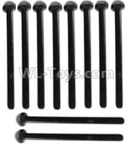 Wltoys 10428-C2 A929-72 Pan head inner hexagon Screws-M3X21-Black zinc plated(10PCS),Wltoys 10428-C2 Rc Car Parts,High speed 1:10 Scale 4wd,10428-C2 Electric Power On Road Drift Racing Truck Car Parts