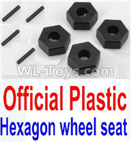 Wltoys 10428-2 Parts-12-01 K949-12 Official Plastic 12MM Hexagon wheel seat,Tire adapter(4pcs),Wltoys 10428-2 Rc Car Parts,High speed 1:10 Scale 4wd,10428-B2 Electric Power On Road Drift Racing Truck Car Parts
