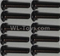 Wltoys 10428-2 Parts-130-07 10428-B.0320 Pan head inner hexagon Screws-2.5X14(10PCS),Wltoys 10428-2 Rc Car Parts,High speed 1:10 Scale 4wd,10428-B2 Electric Power On Road Drift Racing Truck Car Parts