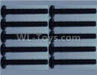 Wltoys 10428-C2 10428-B.0321 head inner hexagon Screws-2.5X16(10PCS),Wltoys 10428-C2 Rc Car Parts,High speed 1:10 Scale 4wd,10428-C2 Electric Power On Road Drift Racing Truck Car Parts