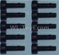 Wltoys 10428-C2 0334 Cup head inner hexagon Screws-M2X8-(10pcs),Wltoys 10428-C2 Rc Car Parts,High speed 1:10 Scale 4wd,10428-C2 Electric Power On Road Drift Racing Truck Car Parts