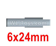 Wltoys 10428-2 Parts-22-09 10428-2.0338 Rear axle drive pinion shaft-6X24mm(For Rear bridge axle),Wltoys 10428-2 Rc Car Parts,High speed 1:10 Scale 4wd,10428-B2 Electric Power On Road Drift Racing Truck Car Parts