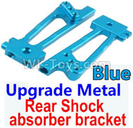 Wltoys 10428-2 Parts-26-03 K949-26 Upgrade Metal Rear Shock absorber bracket-Blue-2pcs,Wltoys 10428-2 Rc Car Parts,High speed 1:10 Scale 4wd,10428-B2 Electric Power On Road Drift Racing Truck Car Parts